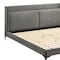 Armen Living Legend 3 Piece Gray Fabric King Platform Bed and Nightstands Bedroom Set SETLEBDCHKG3A - alternate 6